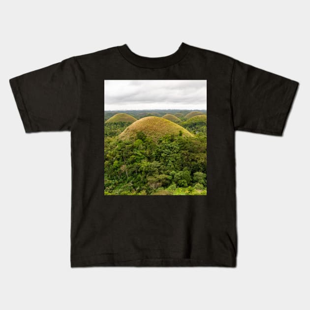 The Chocolate Hills, Carmen, Bohol, Philippines Kids T-Shirt by Upbeat Traveler
